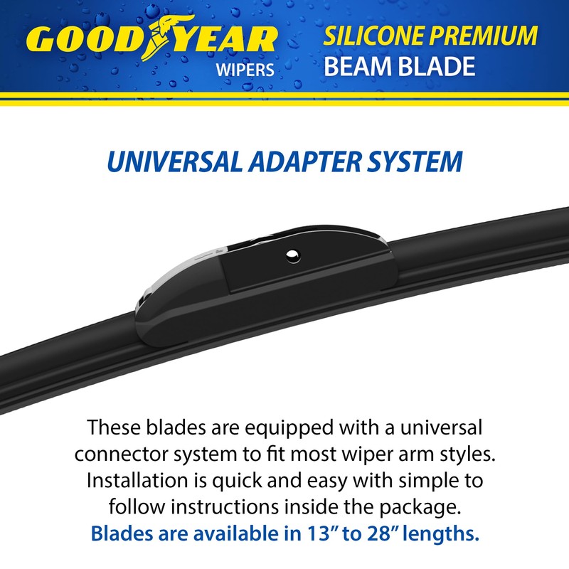 Goodyear Silicone 16" Premium Beam Windshield Wiper Blade with Universal