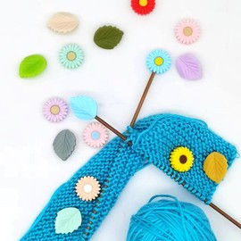 Knitting Thread Stopper, Needle core Device. Knitting Needle Stop Protector, Knitting Accessories and Supplies, Knitting Entry-Level Set (16PCs)