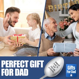 Gifts for Dad, Stocking Stuffers for Men, Dad, Father - Great Dad’s Ice Cream Shovel, Engraved Stainless Steel Ice Cream Spoon Scoop - Cool Father’s Day, Christmas, Birthday Gifts from Daughter & Son