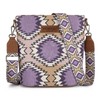 Wrangler Aztec Crossbody Bag for Women Southwestern Canvas Shoulder Purse