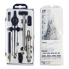 11 Piece Geometry Set, KUAOOAUK Metal Compass and Protractors Set,
