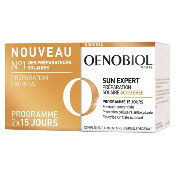 Oenobiol Sun Expert Préparateur Solaire Accélérateur Capsules , Pack of 2