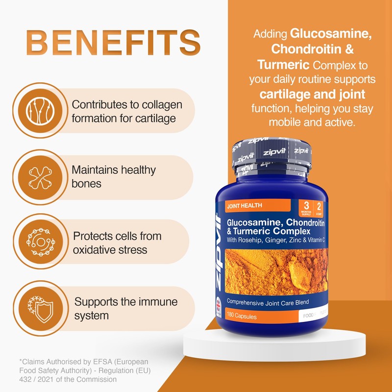 Zipvit Glucosamine and Chondroitin High Strength Complex with Turmeric, Vitamin