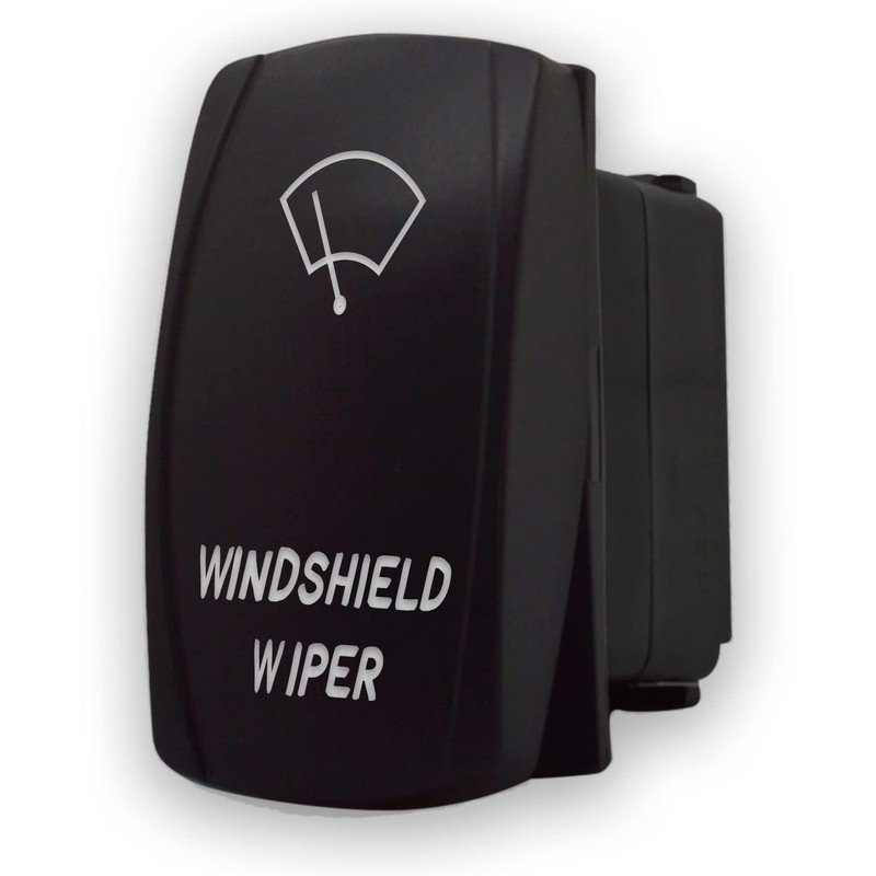 Windshield Wiper - Red - Laser Etched 5-Pin Double Pole