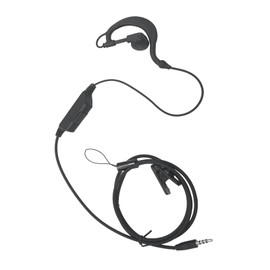 PNC380 Ptt Mic Earpiece 3.5mm Ear Piece 2-Way Headset for Hytera Poc Radio PNC380s Walkie Talkie(G Shape,Black,Wired)