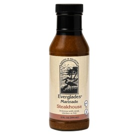 Everglades Steakhouse Marinade Bold Blend of Spices & Peppers for Beef, Pork, Poultry & Seafood Flavorful & Easy-to-Use Liquid Marinade for Grilling, Broiling, or Baking Made by Everglades Foods