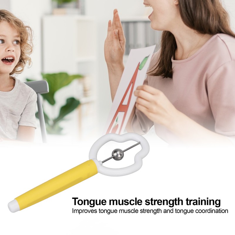 Tongue Tip Exerciser Professional PP Stainless Steel Oral Muscle Strength