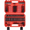 63-Piece Metric 1/4" Drive Socket Set & Nut Driver Set,