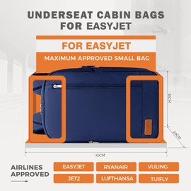VMIKIV for Easyjet Cabin Bag 45x36x20 Underseat Hand Luggage Bag,Carry-ons Under Seat Flight Bag for Airplanes,30 Litre Large Travel Backpack Cabin Size