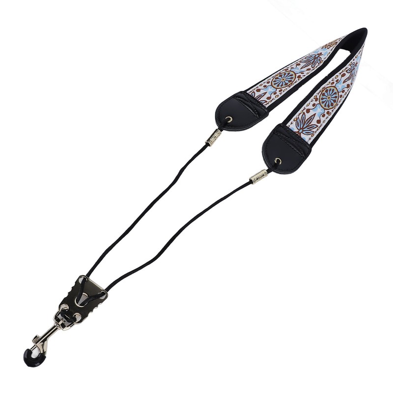 Embroidery Saxophone Neck Strap for Alto Tenor Sax Adjustable Instrument