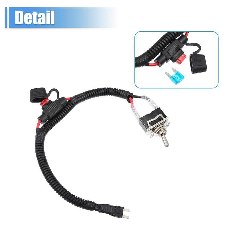 uxcell 1 Set 37.5cm 14.76" Universal Automotive Switched Fuse Bypass