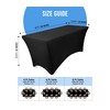 CKE 8FT Spandex Table Cloth (2 Pack, Black) Tight, Fitted