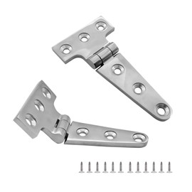 RANYUSS 2PIECES Stainless Steel 316 Heavy Duty Marine Grade T Hinge 4IN(L)*2IN(W) Cast Strap Hinge
