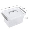 Waikhomes 3L Plastic Storage Containers Set of 6, Latching Storage