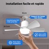 Ceiling Fan with Lighting, 30 W Ceiling Fan with E27