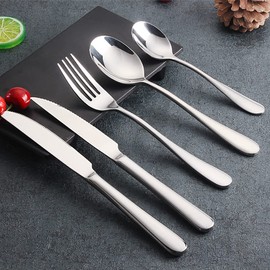 RIS LAN 30-piece Silverware Flatware Sets, Stainless Steel Cutlery Set, Kitchen Utensil Set, Dishwasher Safe, Suitable for 6 People (30pcs)