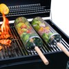 LANEJOY Rolling Grill Baskets with Handle (11.8" x 4.3"), 304