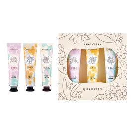 Yururito Loose Hand Cream Set of 3 (Rainbow Hydrangea, Osmanthus & Mariga) 0.5 fl oz (15 ml) Each