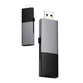 Elecom ESD-EWC0500GBK External SSD, 500 GB, USB3.2 (Gen2) Compatible, Slide Type, Type C, Type A, Slide Switching, Black
