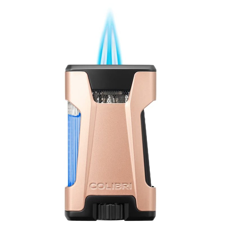Colibri Rebel Double Jet Flame Butane Lighter, Windproof & Refillable,
