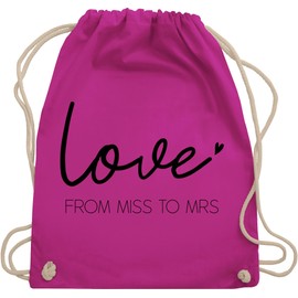 Shirtracer - Gym Bag Backpack - JGA Stag Night Women - From Miss to Mrs Black, 03 Fuchsia, Unit size