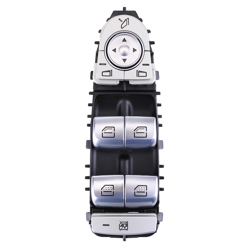 Aublinto Window Regulator Electric Window Switch Front Left Silver Compatible