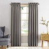 Sun Zero Barrow Energy Efficient Rod Pocket Curtain Panel, Gray,