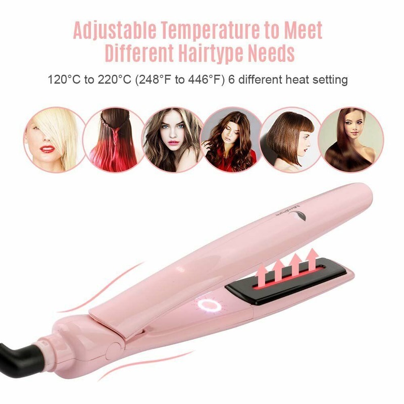 MiroPure 2-in-1 Infrared Ceramic Professional Flat Iron Hair Straightener HS04