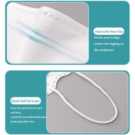 akgk KN95 Face Masks 100 Pack, Individually Wrapped, 5-Ply Disposable Multicolor Face Mask Against PM 2.5 Smoke and Dust