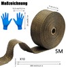 Basalt Fibre Exhaust Tape, 5 m Fibreglass Exhaust Tape, Exhaust