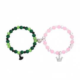 higdui Friendship Matching Bracelets BFF Bracelets Witch Hat Crown BFF Couples Accessories Stretch Bead Bracelets Wicked (Set B:Matching Bracelets)