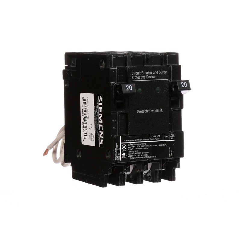 Siemens QSA2020SPD Whole House Surge Protection with Two 20-Amp Circuit