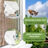 Comedero grande para pájaros de ventana transparente – Casa extendida