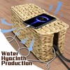 EYEGLEAM Cable Management Box with Lid, Handwoven Water Hyacinth Cord