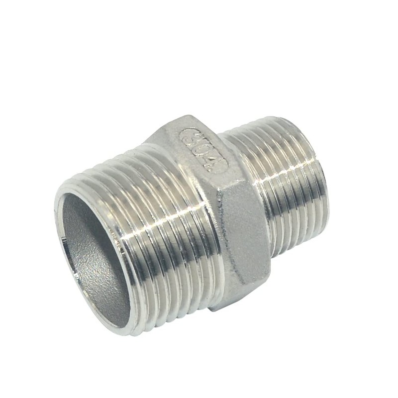 Megairon 1" x 3/4" Male Threaded Reducing Nipple Fitting/Adapter,Stainless Steel