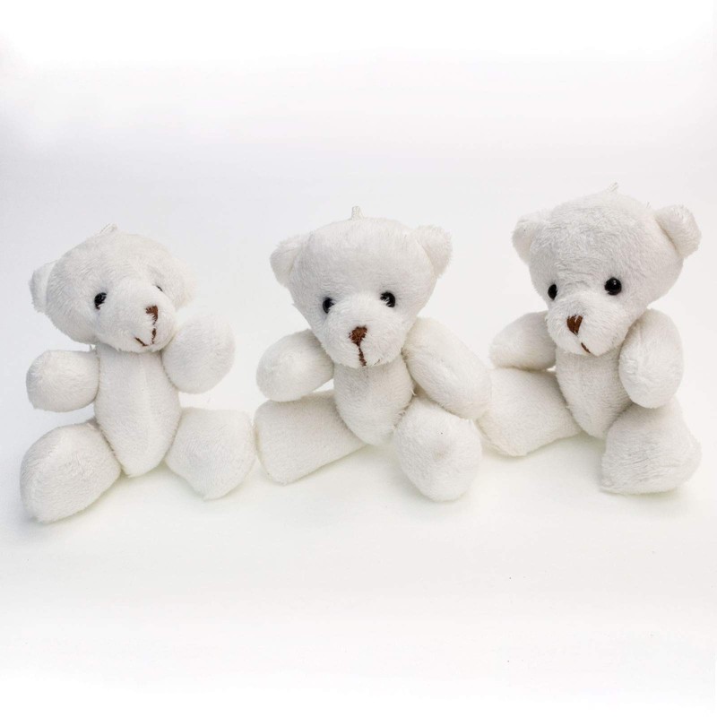 NEW 1 X WHITE Teddy Bears 12cm - Cute Cuddly