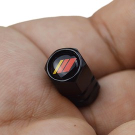 Racing Stripes Line Tire Valve Stem Cap Cover with Resin /// Emblem Sport Trim for Toyota Tundra Tacoma 4Runner Sequoia Land Cruiser C-HR Camry TRD Pro 4x4 Off-Road