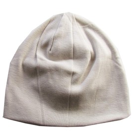 Edge City Soft Organic Cotton Knit Hat, All Seasons, Medical Hat, Short Beanie, 73/light beige