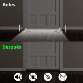 Guardapolvo para Puerta,Cubre Polvo para Puerta 37in,Burlete para Puerta con Bloqueo de Ruido/Viento/Insectos,Doble Borde,Tira de Sellado Atrapa Polvo para Puerta,Protector de Puertas Casa (Negro)