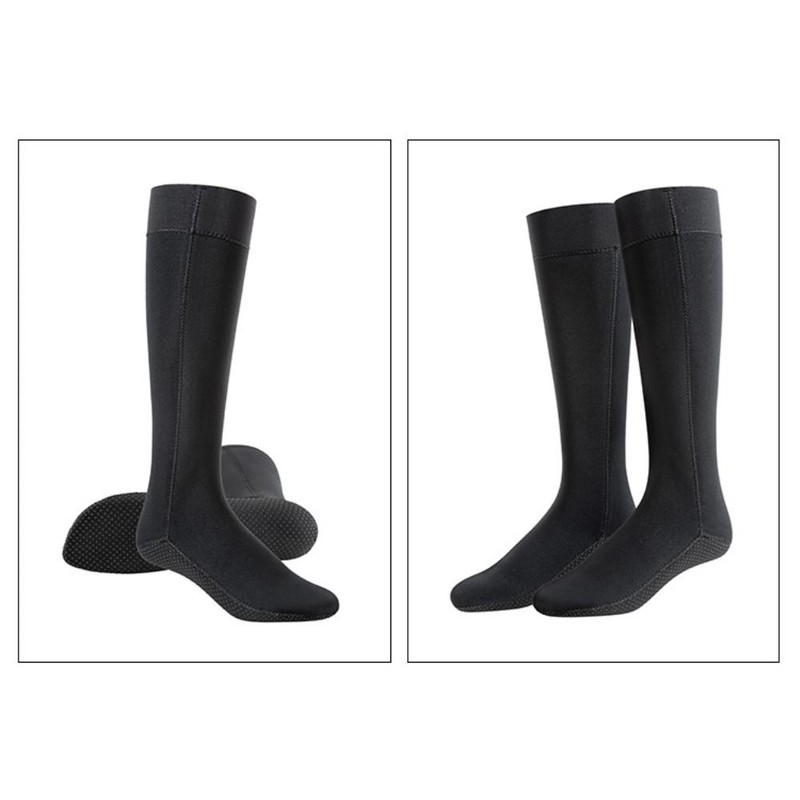 1 Pair 3mm Neoprene Socks Unisex Long Thick Diving Socks