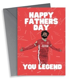Mohamed Salah Father's Day Card - Dad - Liverpool FC - Happy Father's Day You Legend