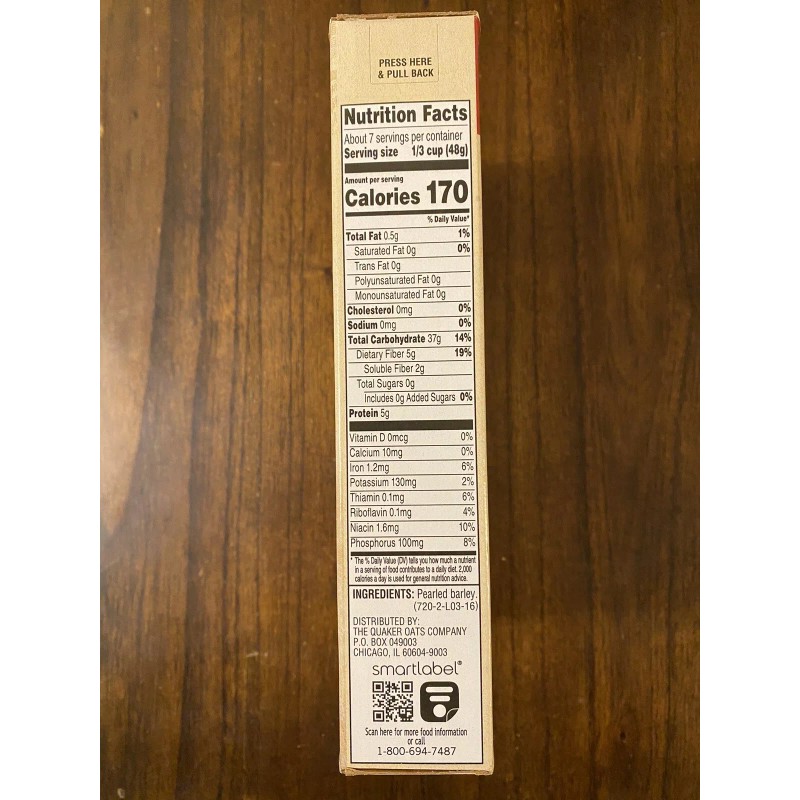 Quaker 4**Packs Quaker Quick Pearled Barley Heart Healthy 11 OZ.