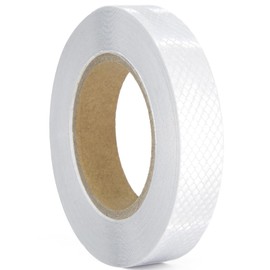 XFXIA Reflective Tape, Waterproof Self Adhesive Dot Reflective Tape Outdoor Safety Caution Reflector for Trailers, Bikes, Cars（Silver, 1 Inch x 65 Feet）