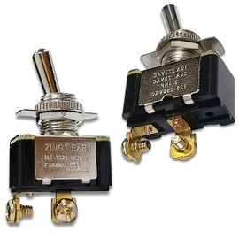 Miayaya 2pcs Toggle Rocker Switch MT-3021-2 Heavy Duty Electrical Switches 2 Pin Position ON-Off 10A 277VAC 20A 125VAC 3/4 HP 125-250VAC Household Appliances Replacement Part Screws Terminal