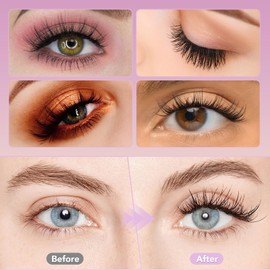 Magnetic Eyelashes with Pliers Magnetic Eyelashes without Eyeliner Magnetic Eyelashes Natural Look 3D Artificial Eyelashes Magnetic Reusable Magnetic Eyelashes without Glue Easy to Use Black-KS03