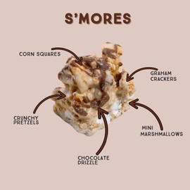 Chunk Nibbles S’mores Snack Clusters - Campfire-Inspired Treat with Marshmallows, Graham Crackers, Pretzels & Chocolate - Small Batch, Handcrafted - Gourmet Treat - 4.25oz Resealable Pouch (3 Pack)