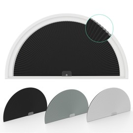 Changshade Arch Window Shades Blackout,Half Moon(Radius:36") Blackout Pleated Window Shades, Half Circle No Drill Cellular Shades for Windows, Easy Cut and Install