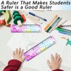 4 PCS 6 Inch Flexible Ruler, Bendable Plastic Ruler, Soft