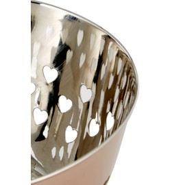 Premier Housewares Bowl with Hearts Design, Rose Gold