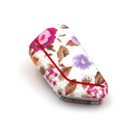 Schlüssel Hülle VF für 3 Tasten Auto Schlüssel Silikon Cover Schlüsselhülle Etui Schutzhülle (Blumenmuster)